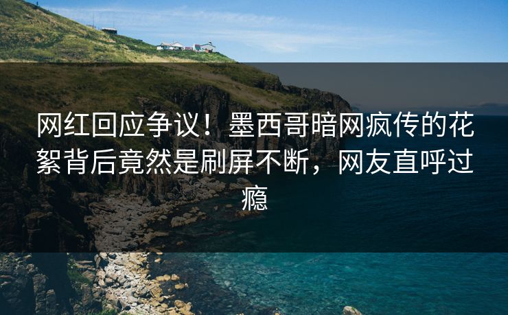 网红回应争议！墨西哥暗网疯传的花絮背后竟然是刷屏不断，网友直呼过瘾